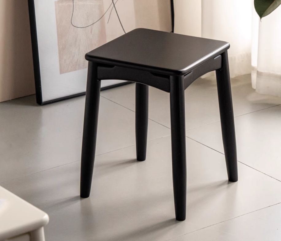 Solid Rubberwood Square Stools