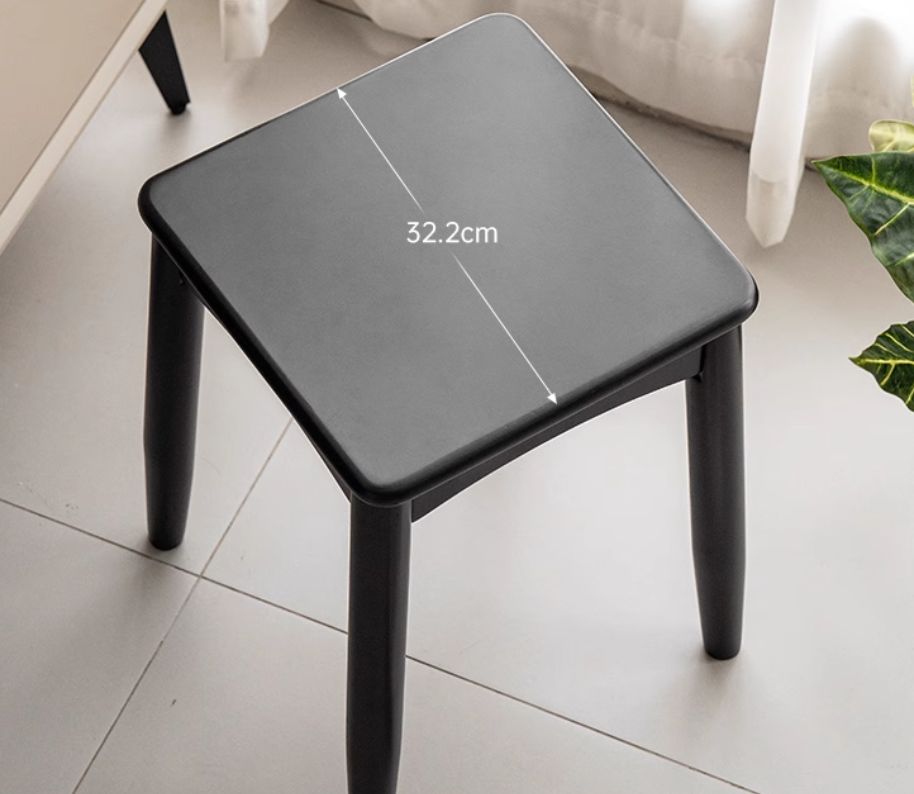 Solid Rubberwood Square Stools