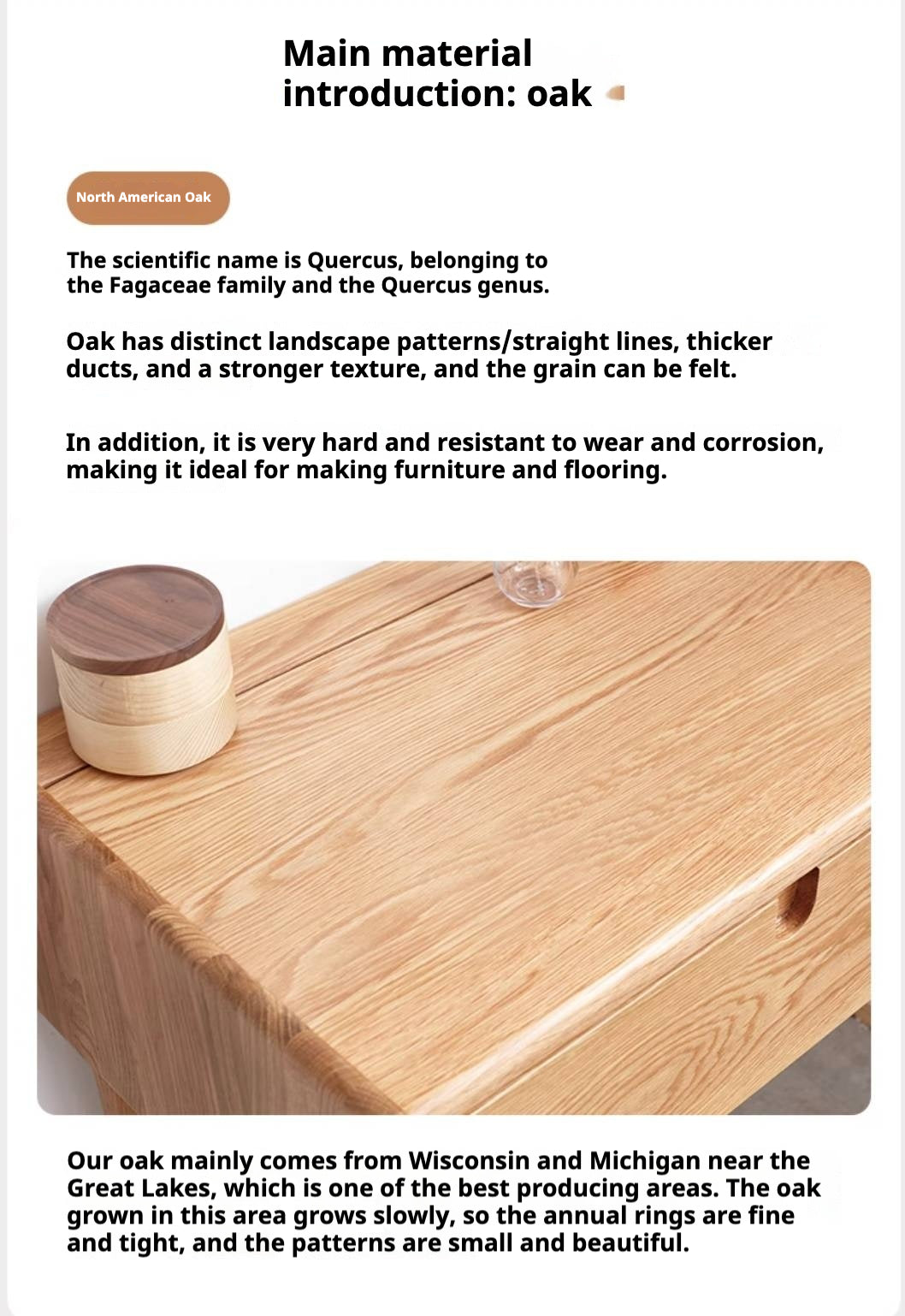 Oak, Black Walnut Solid Wood Office Desk With Integrated Bookshelf