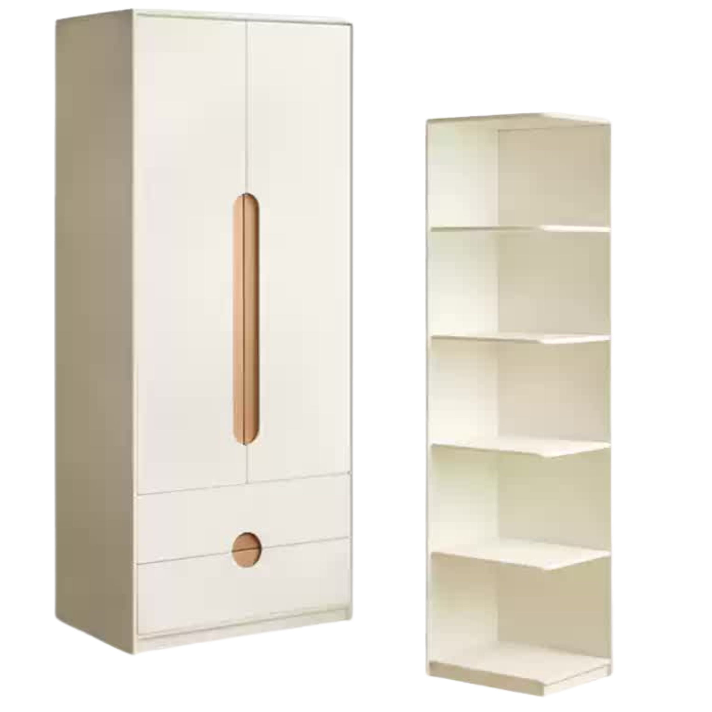 Solid Rubberwood, Beech Solid Wood Children's Wardrobe