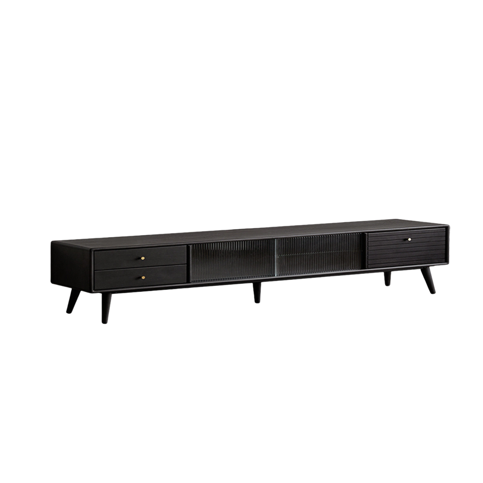 Solid Rubberwood, Oak Solid Wood Scandinavian TV Stand
