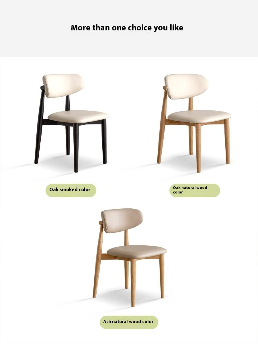Set 4 pcs Ash Solid Wood Modern Soft Dining Chair
