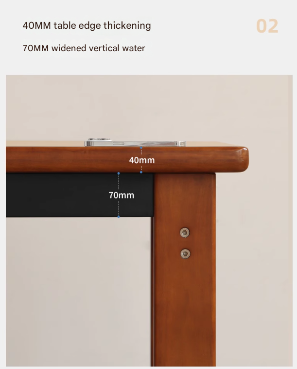 Poplar Solid Wood Bauhaus Retro Antique Style Dining Table