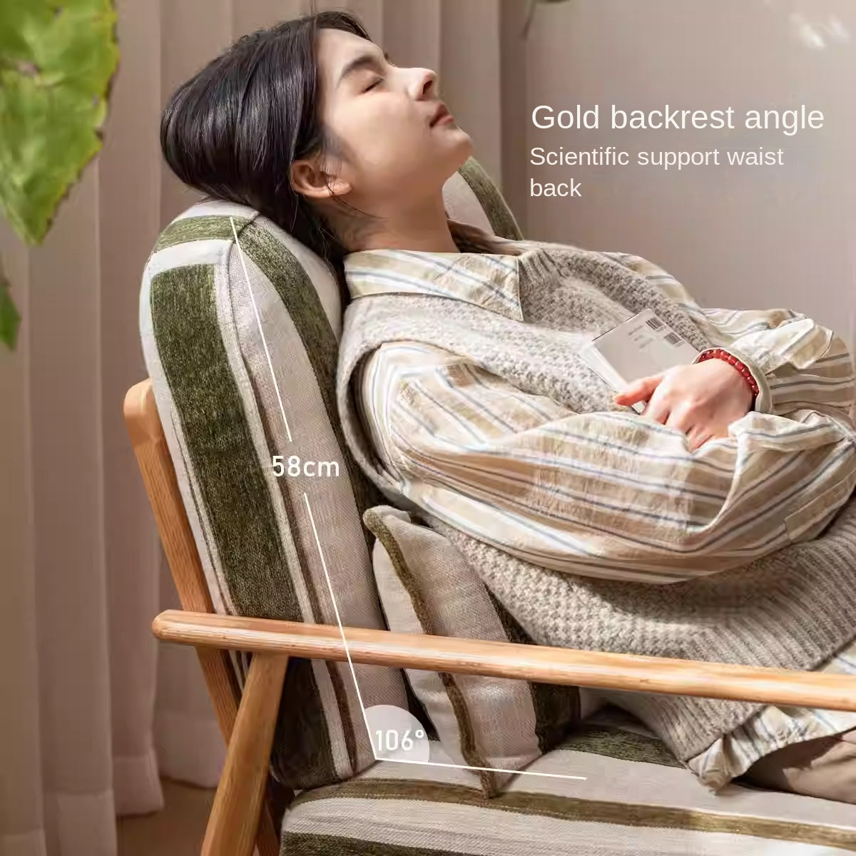 Oak Solid Wood Sofa Chair