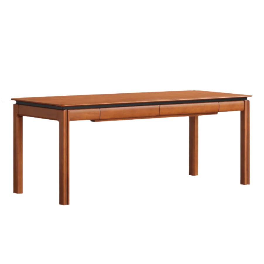 Poplar Solid Wood Antique Style Rectangular with Pull-out Workbench Office Desk