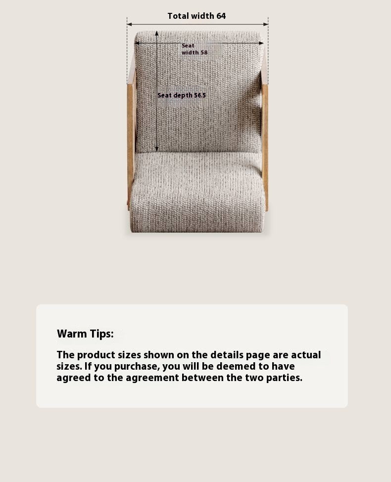 Oak Solid Wood Sofa Chair