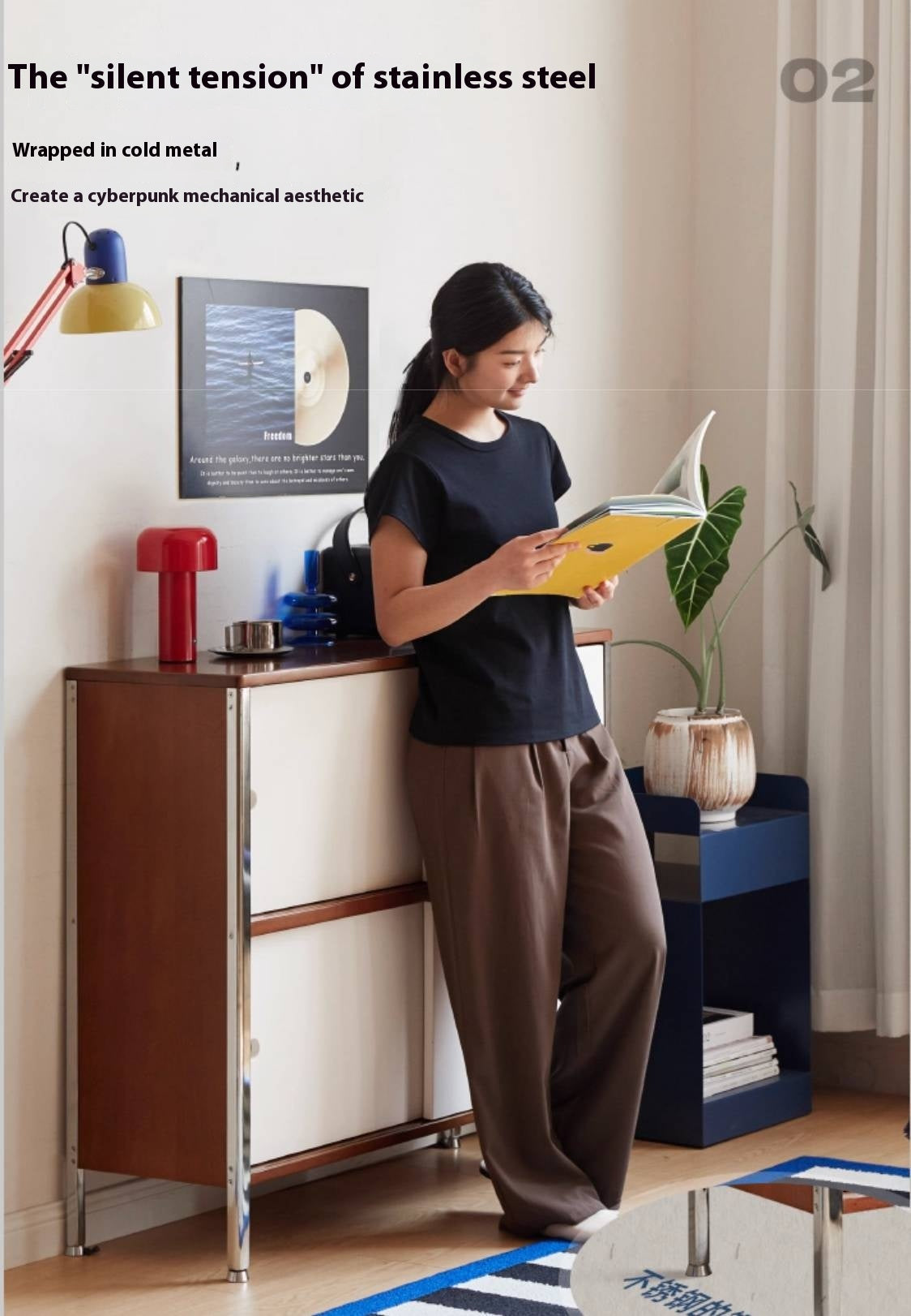 Poplar Solid Wood Bauhaus Style Bookcases Combination
