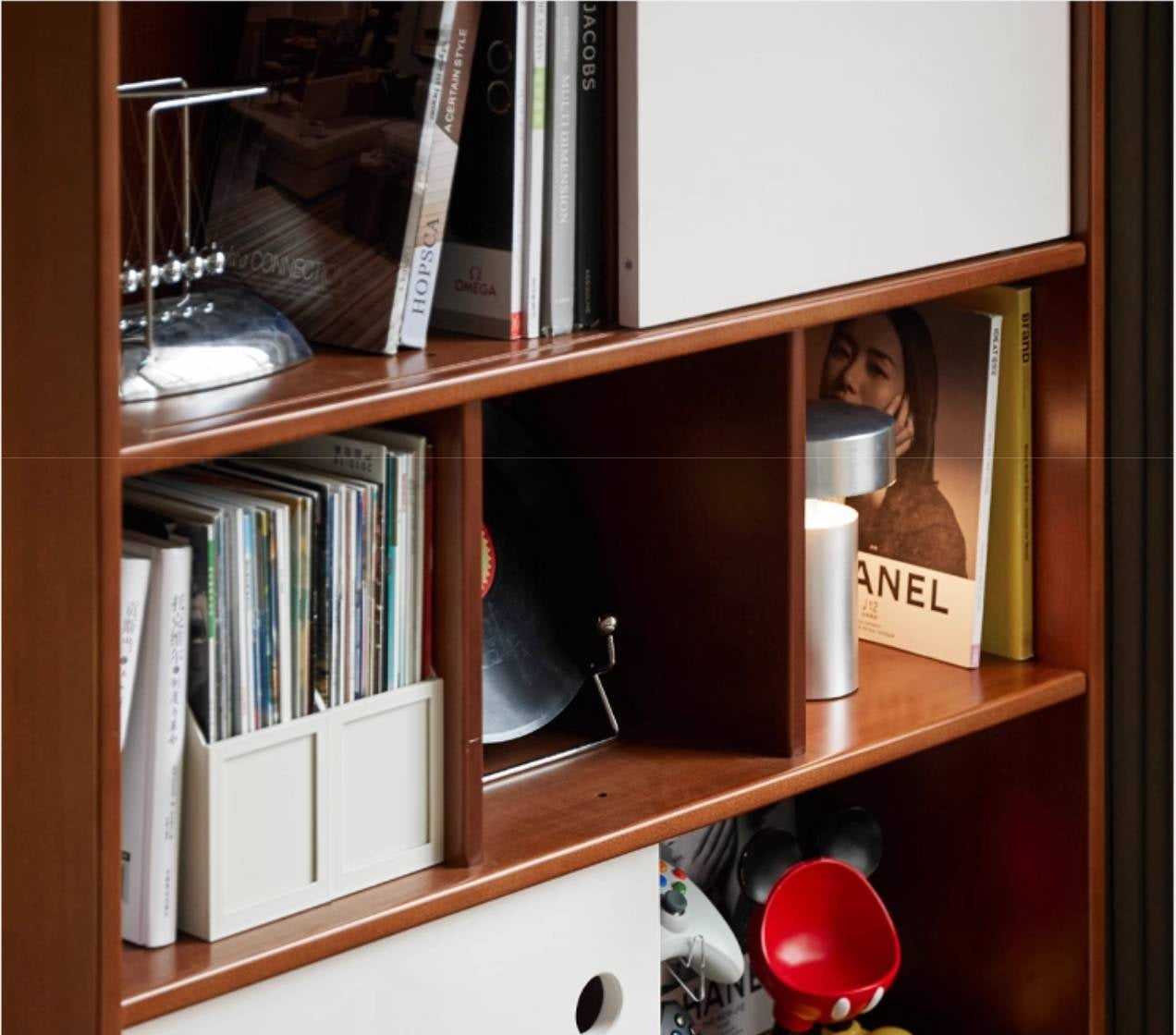 Poplar, Cherry Solid Wood Antique Style Bookshelf