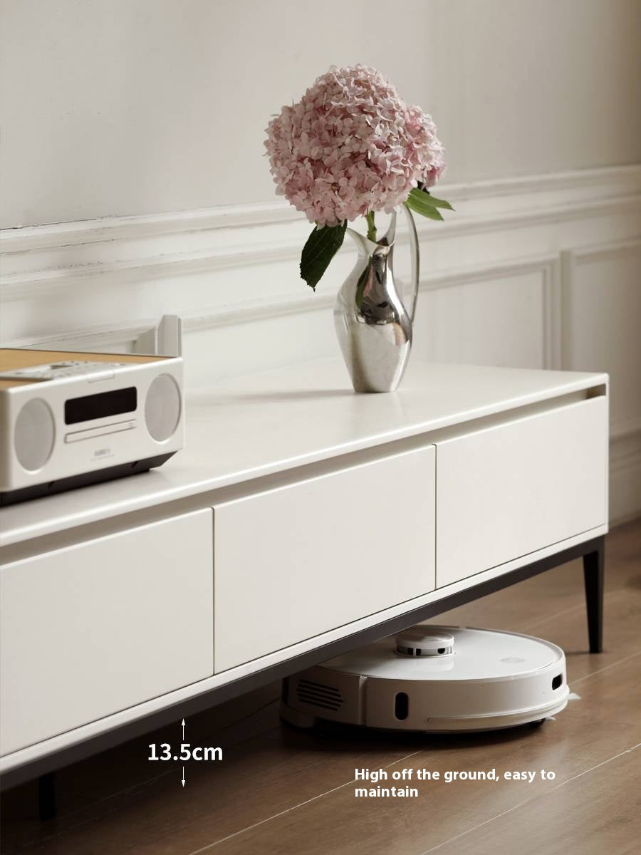 Poplar Solid Wood Cream Style TV Cabinet