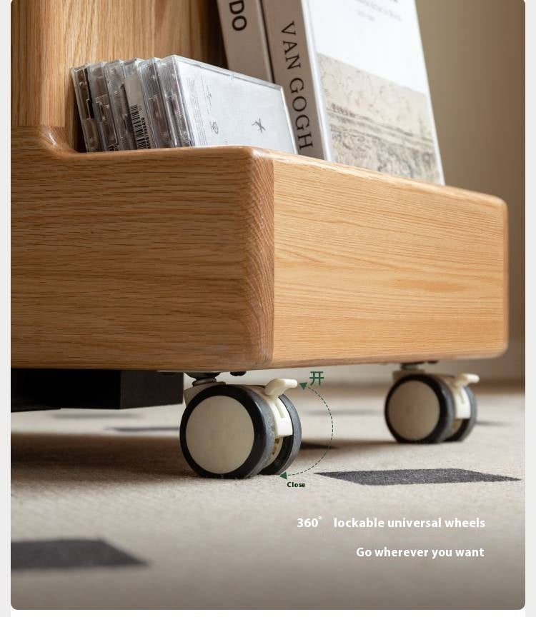 Oak, Ash, Cherry, Black Walnut Solid Wood Rotating Side Table