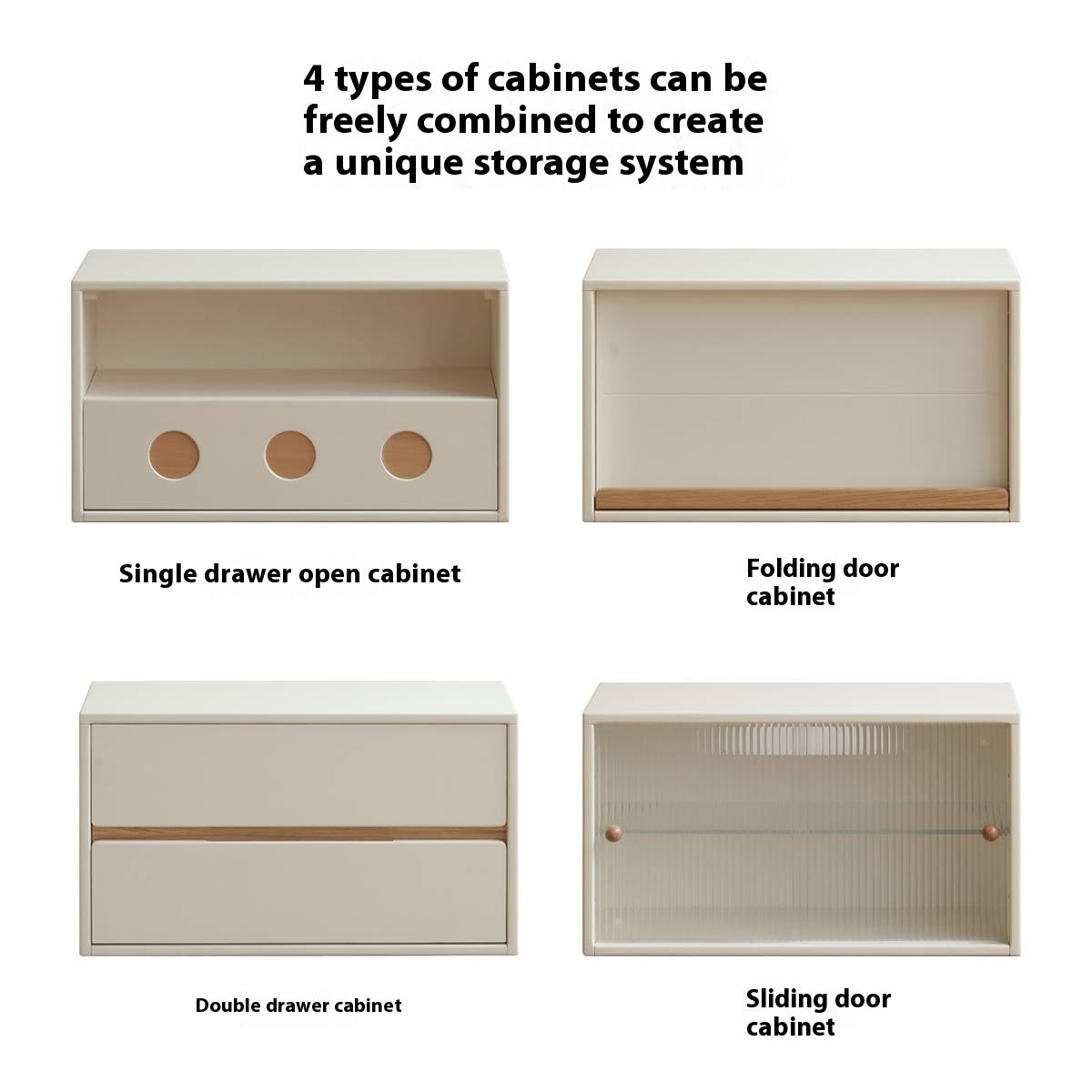 Rubber, Oak Solid wood Module Combination TV Stand.