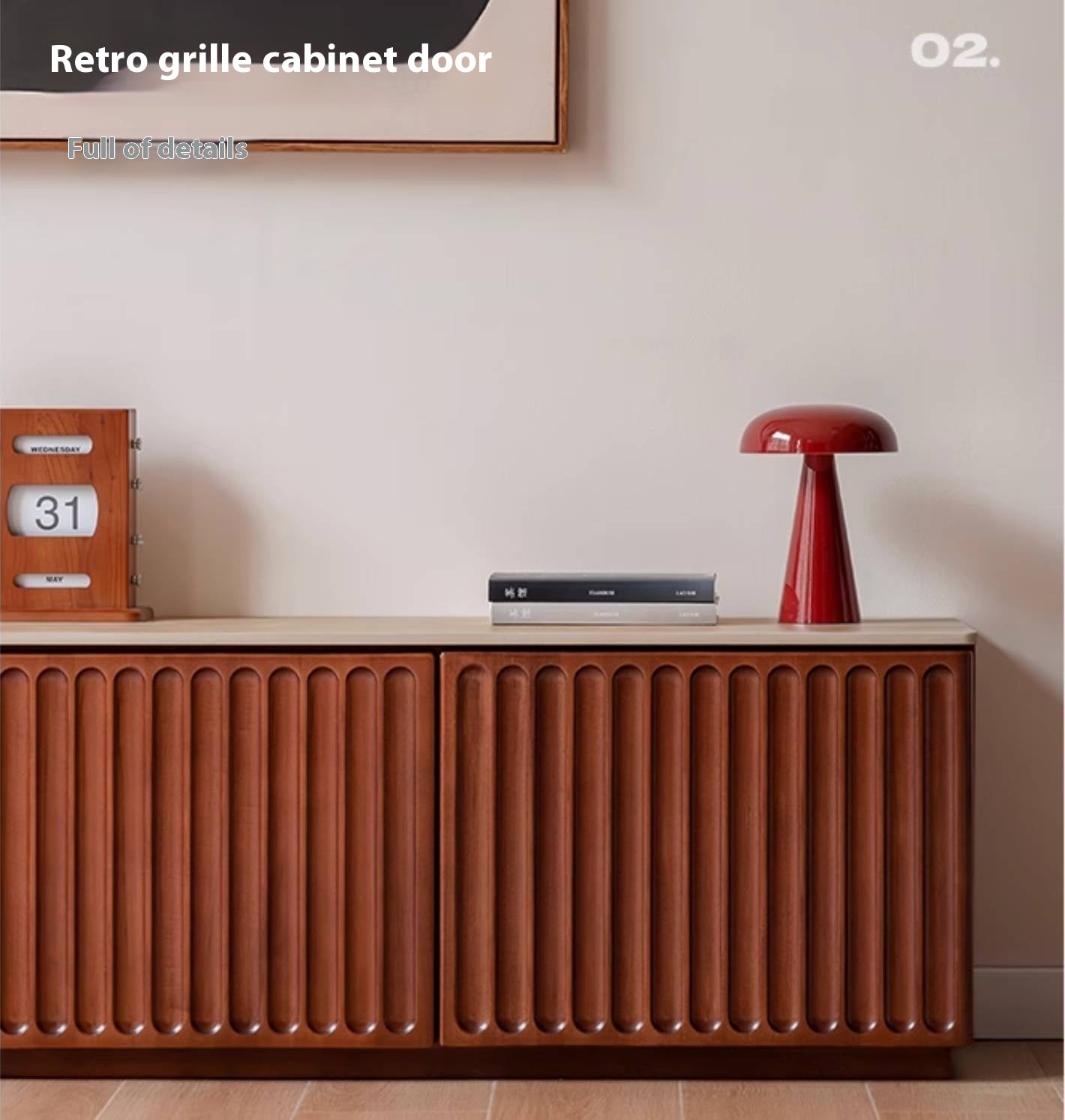 Poplar Solid Wood Antique Style TV Stand