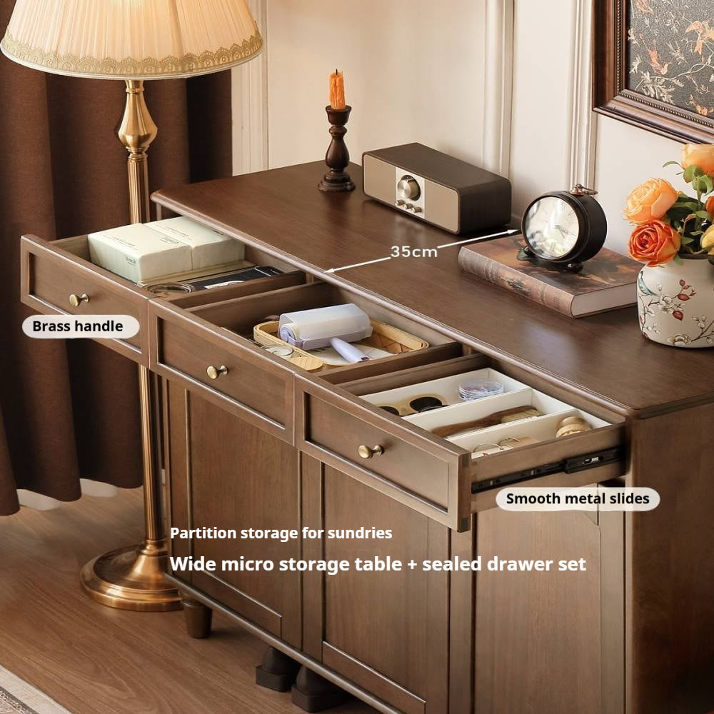 Sandalwood Solid Wood American Retro Storage Shoe Cabinet