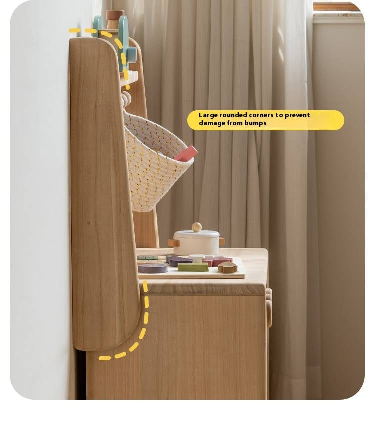 Poplar Solid Wood Montessori Kids Kitchen Cabinet