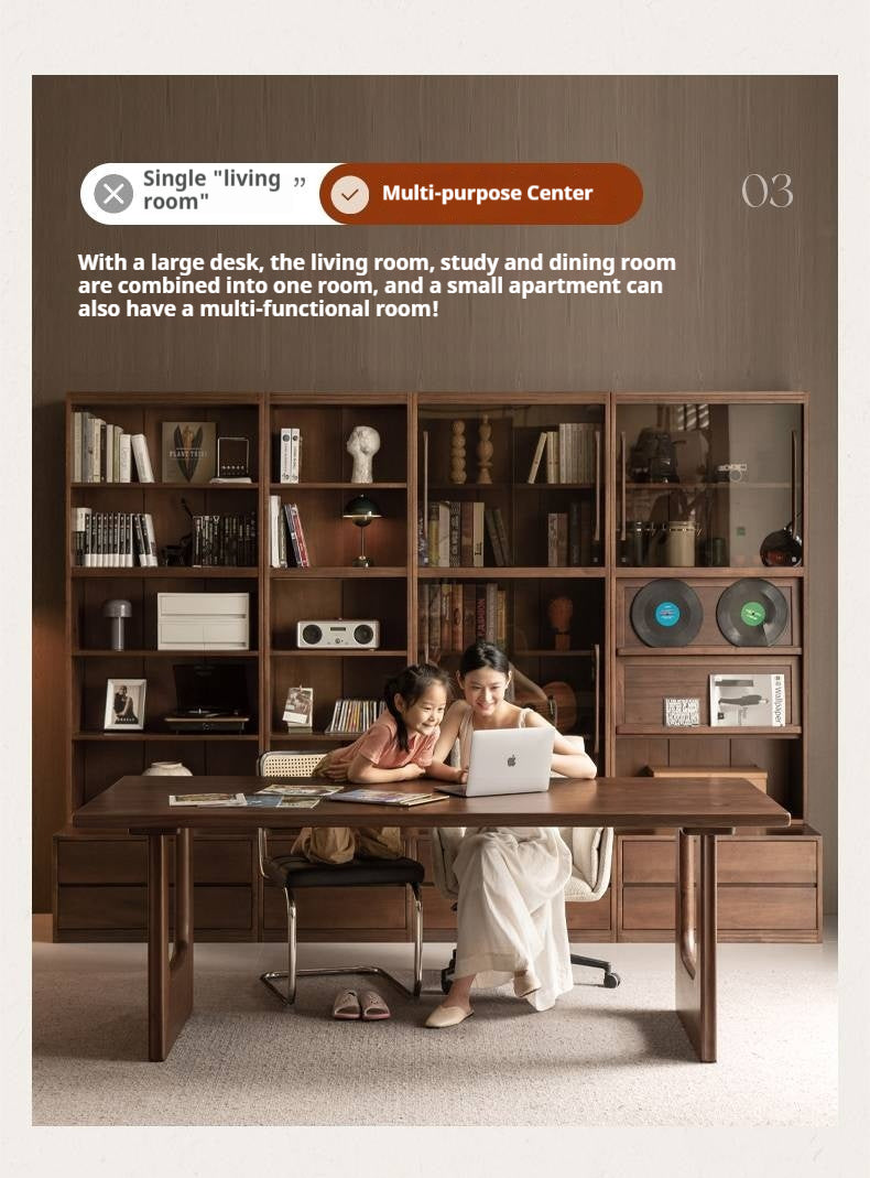 Sandalwood Solid Wood Combination Bookcase