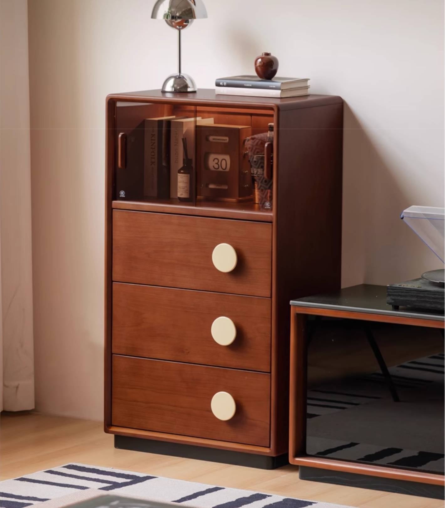 Poplar Solid Wood Middle Ages Side Cabinet