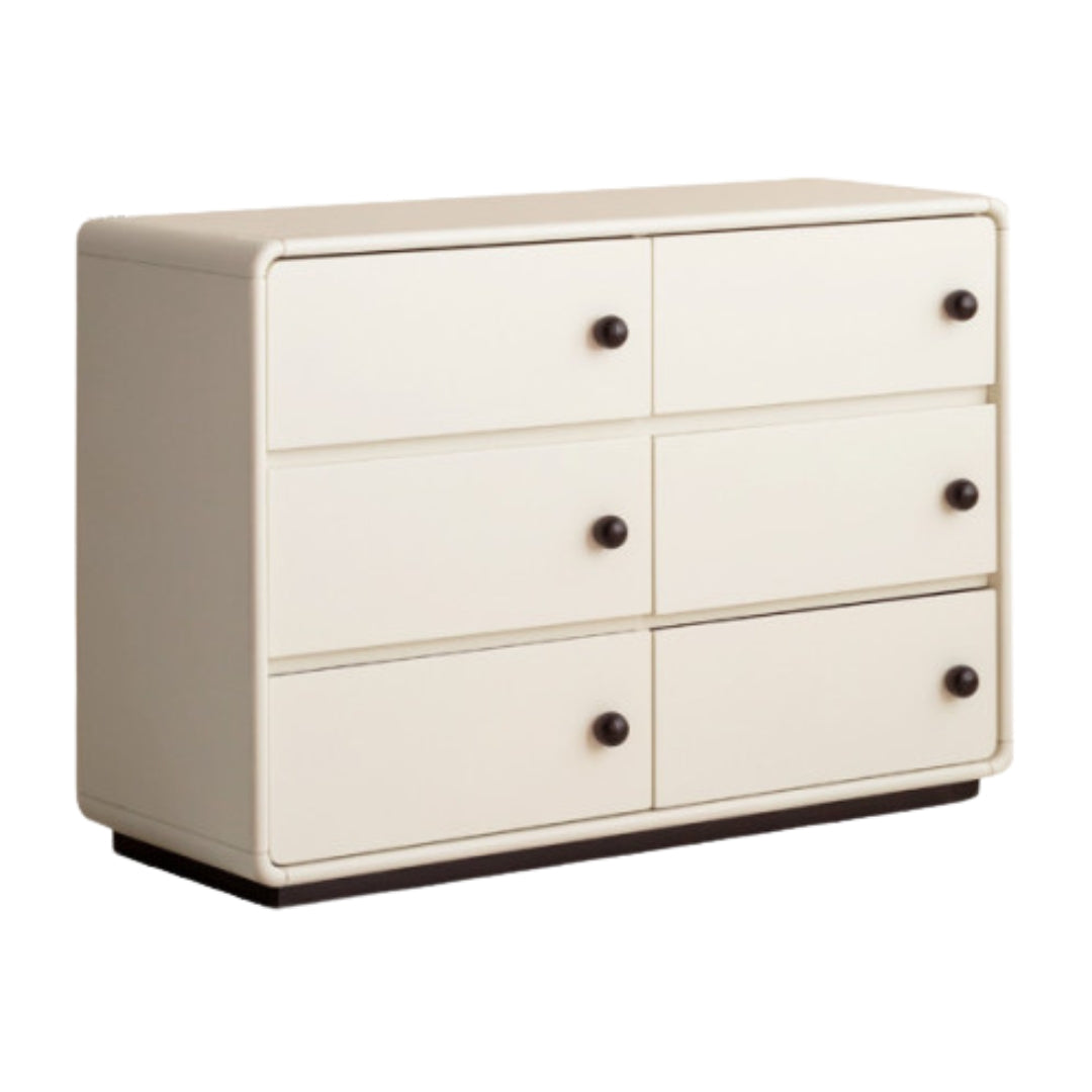 Solid Rubberwood Modern Drawer Chest