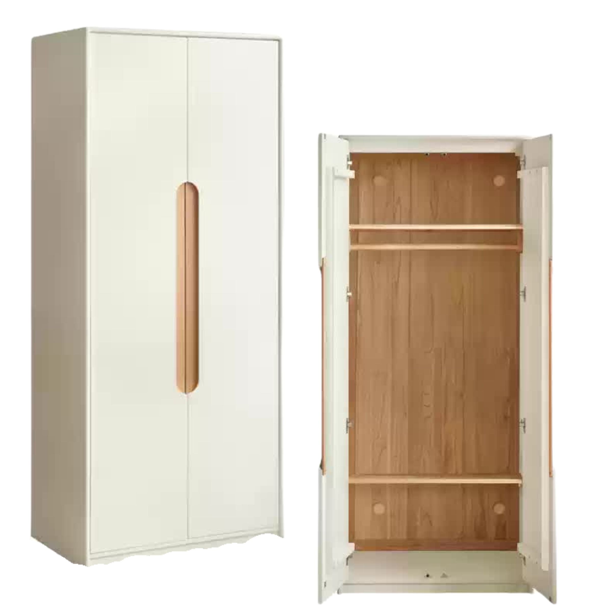 Solid Rubberwood, Beech Solid Wood Children's Wardrobe