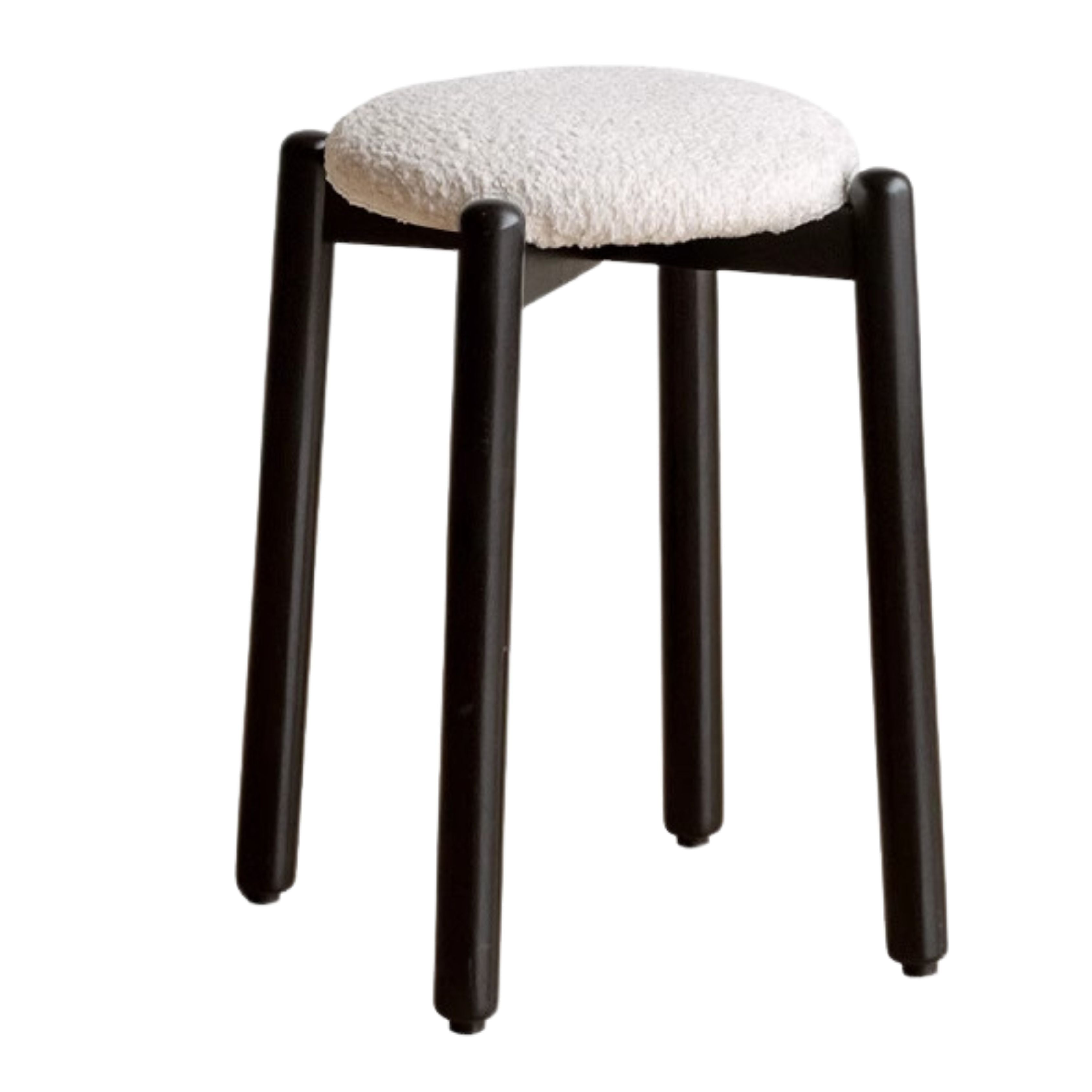 Solid Rubberwood Modern Stacking Stool