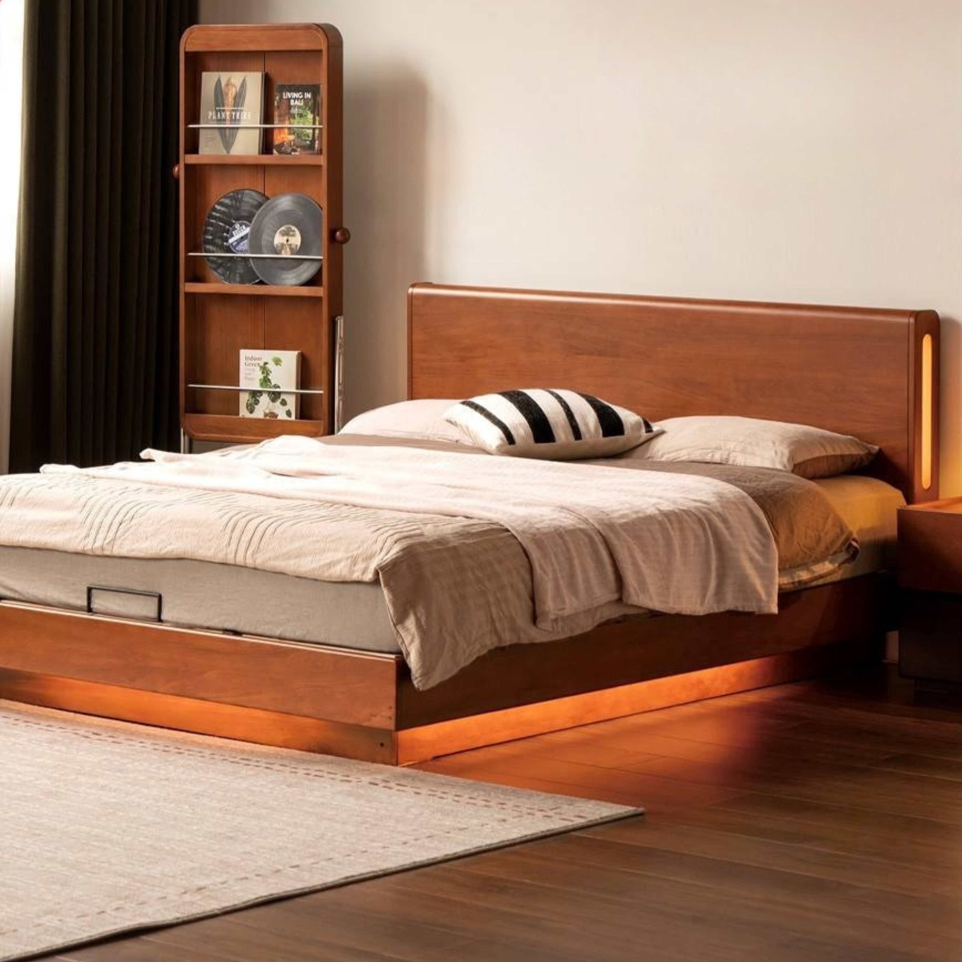 Poplar Wood Solid Wood Antique Style Box Bed