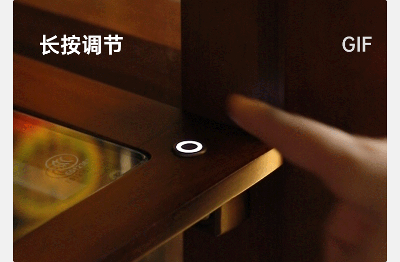 Poplar Solid Wood Antique Style Glass Bookshelf