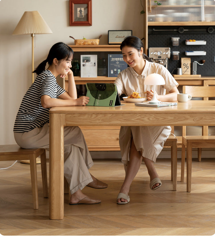 Oak Solid Wood Long Dining Table