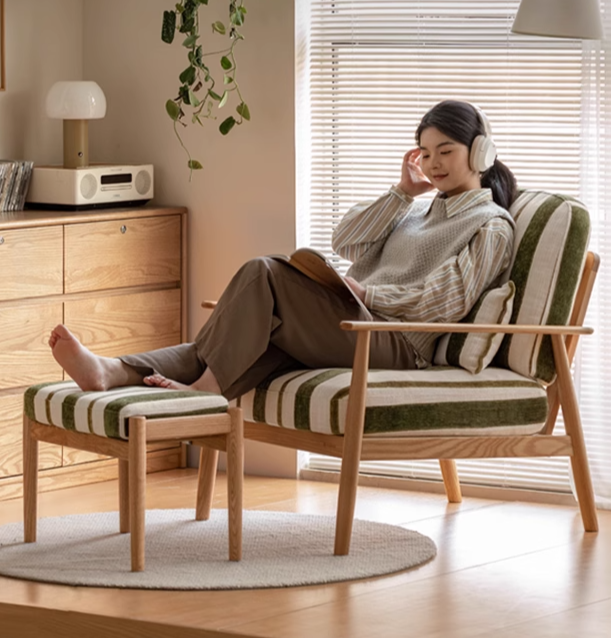 Oak Solid Wood Sofa Chair