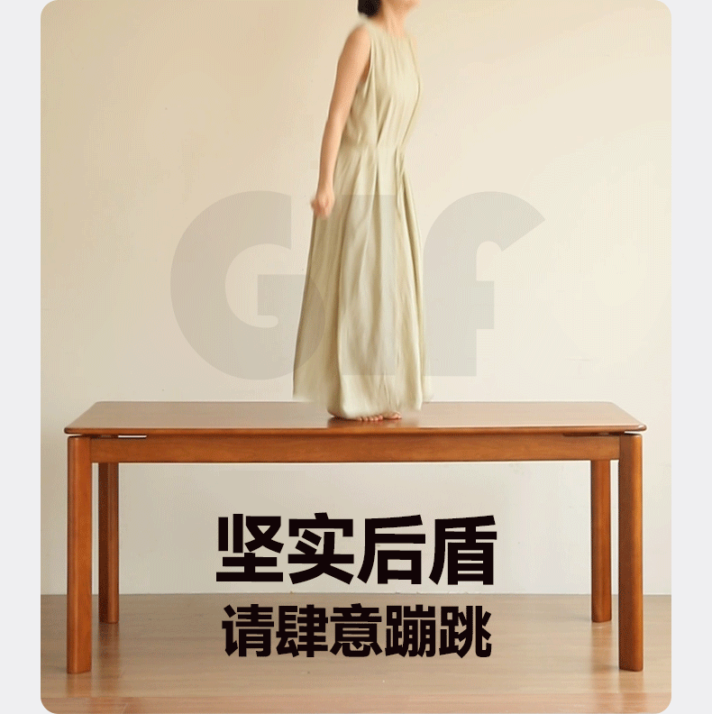 Poplar Solid Wood Antique Style Dining Table