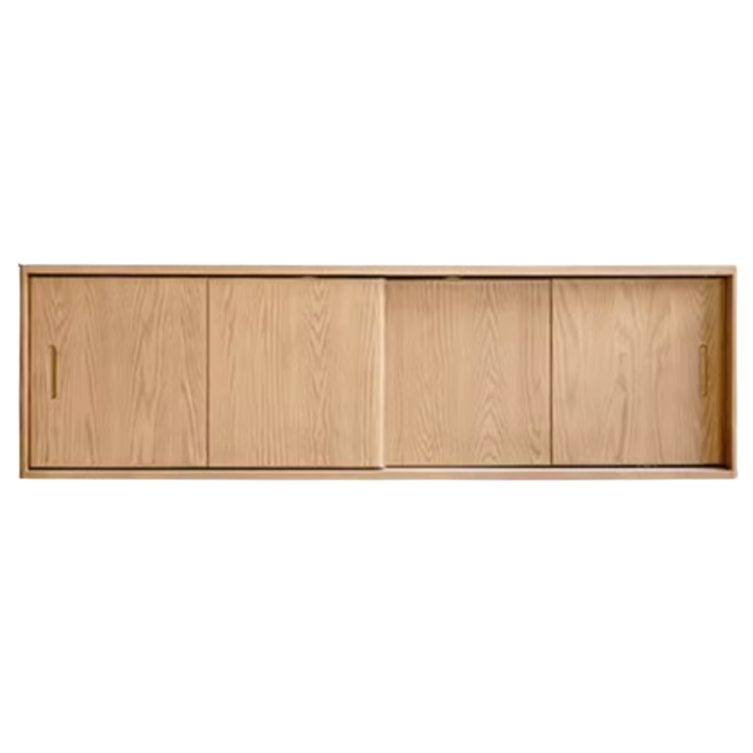 Oak, Ash Solid Wood Wardrobe With Sliding Doors.
