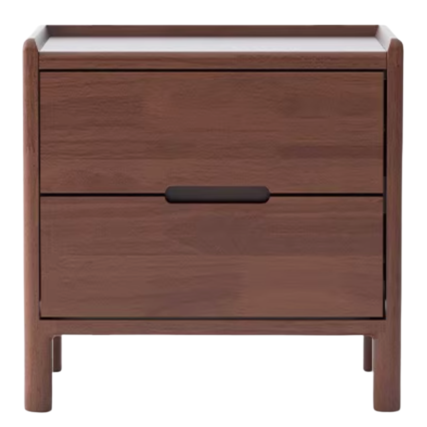 Rubberwood, Oak Solid Wood Simple Modern Style Nightstand