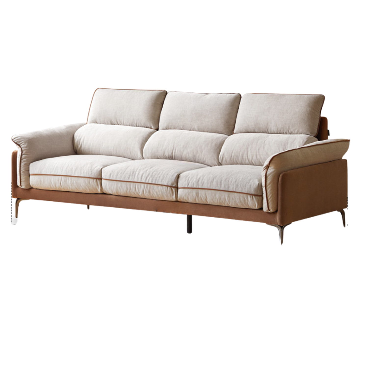 Pine Modern Style High Back Sofa