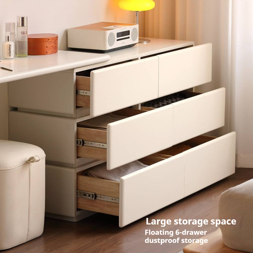 Solid Rubberwood Modern Dressing Table