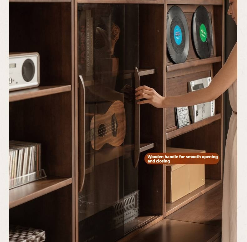 Sandalwood Solid Wood Combination Bookcase