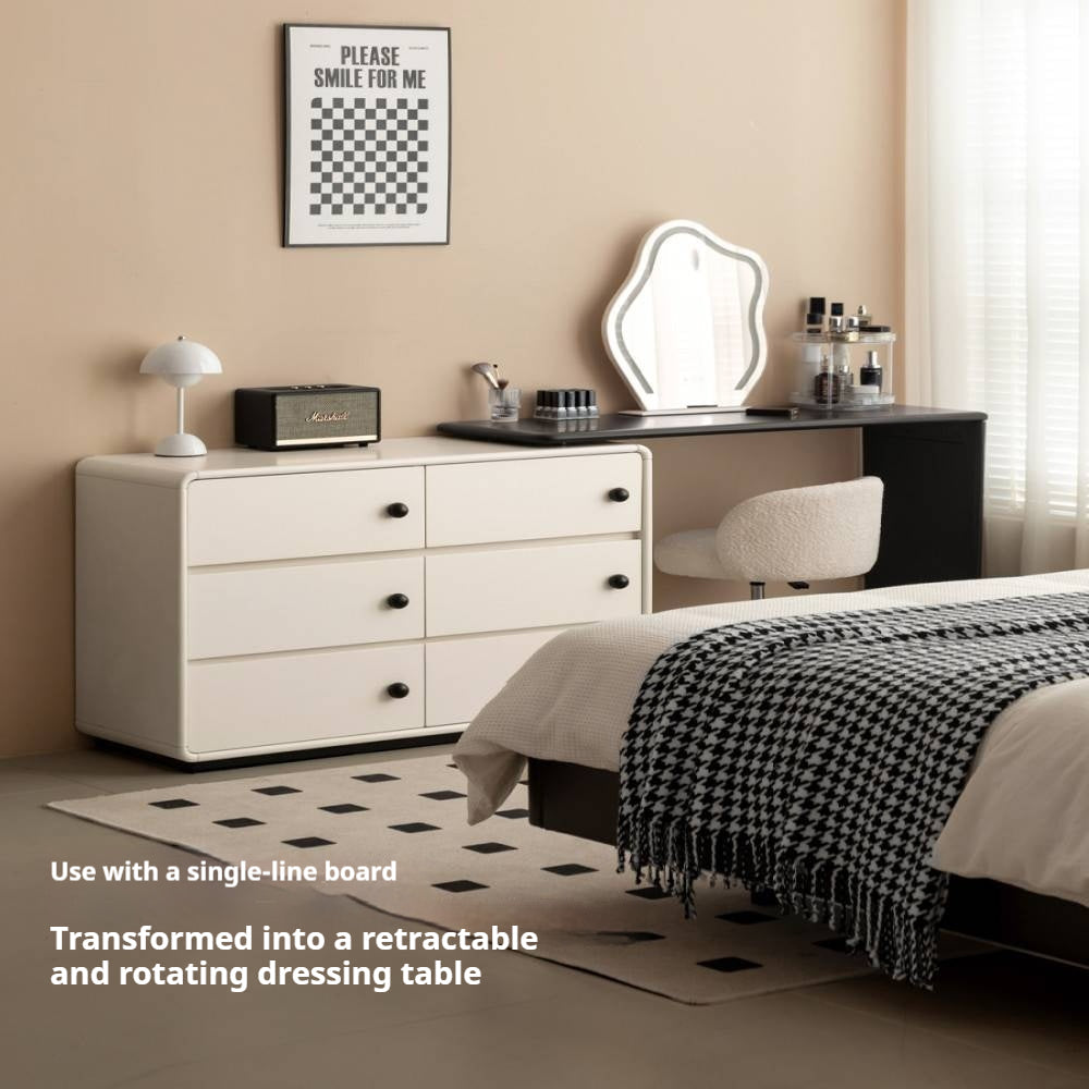 Solid Rubberwood Modern Drawer Chest