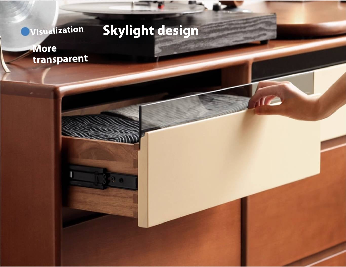 Poplar Solid Wood Bauhaus Style Dressing Table