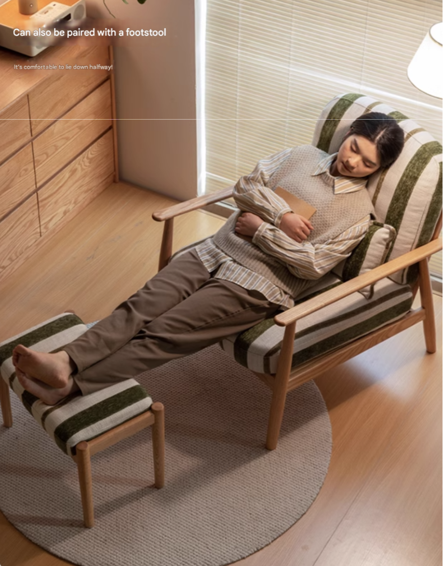 Oak Solid Wood Sofa Chair