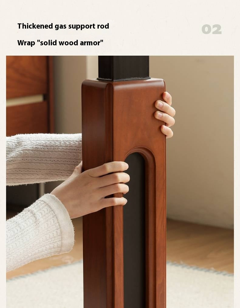 Poplar Solid Wood Lifting Medieval Style Side Table