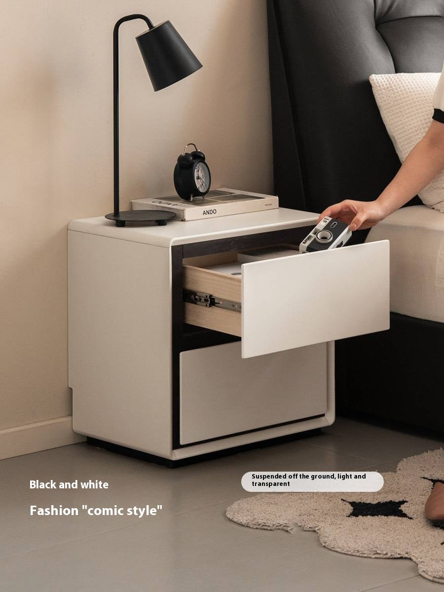 Solid Rubberwood Modern Style Nightstand