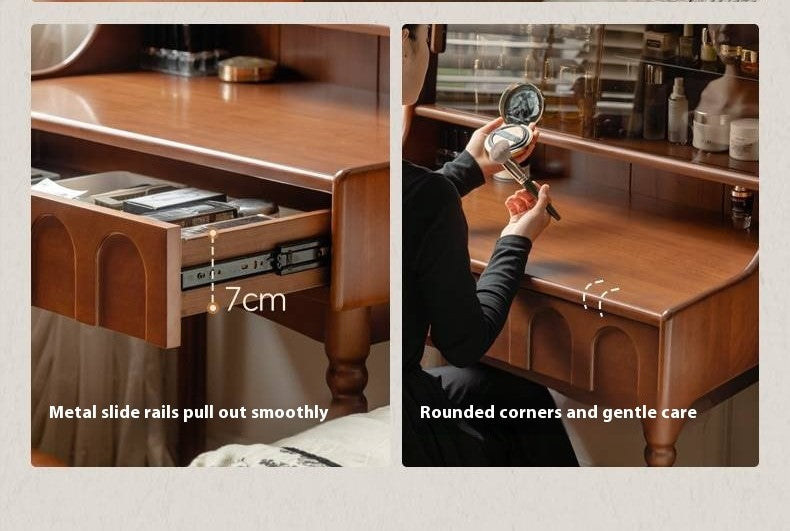 Poplar Solid Wood Multifunctional Makeup Table