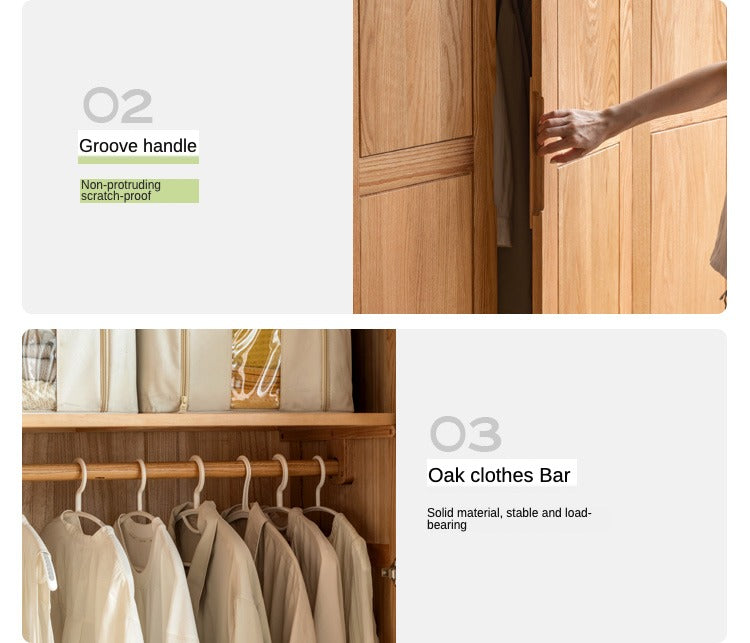 Oak solid wood Wardrobe-USA.