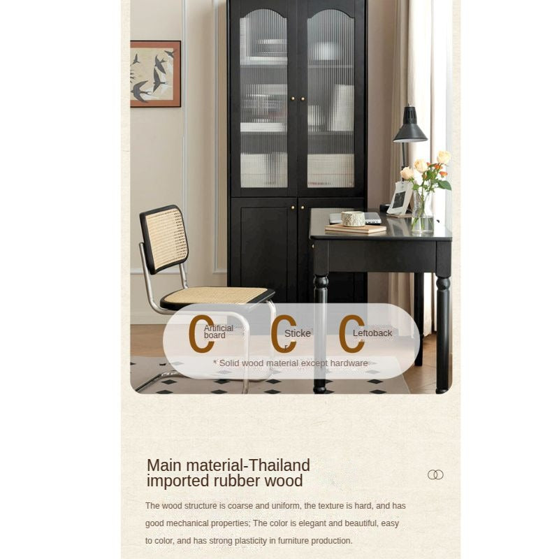 Solid Rubberwood American Retro Bookcase