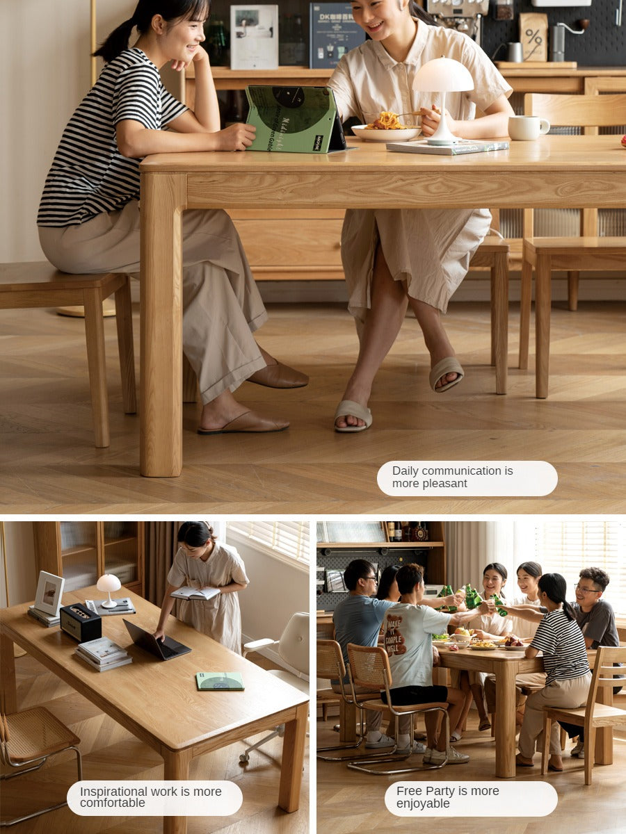 Oak Solid Wood Long Dining Table