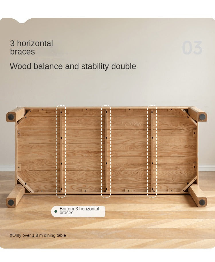 Oak Solid Wood Long Dining Table