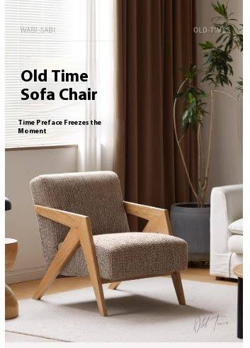 Oak Solid Wood Sofa Chair