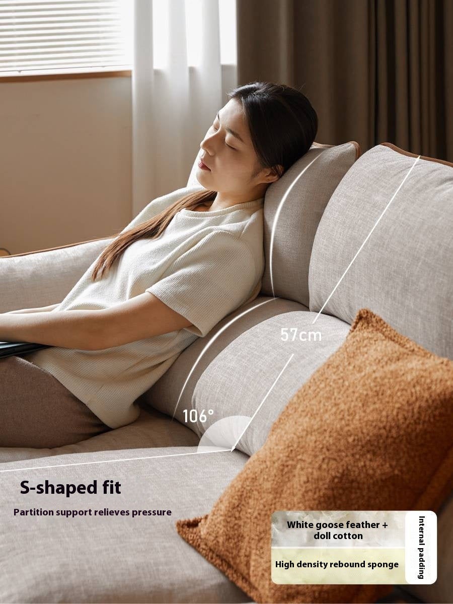 Pine Modern Style High Back Sofa