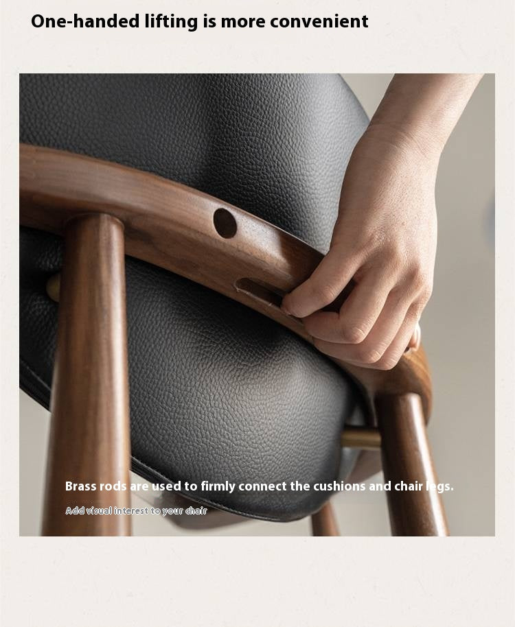 Solid Golden Sandalwood Dining Armchair