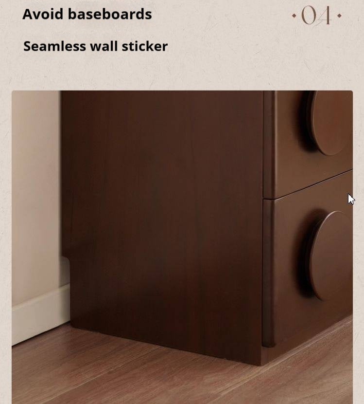 Poplar Solid Wood French Retro Style Bucket Cabinet