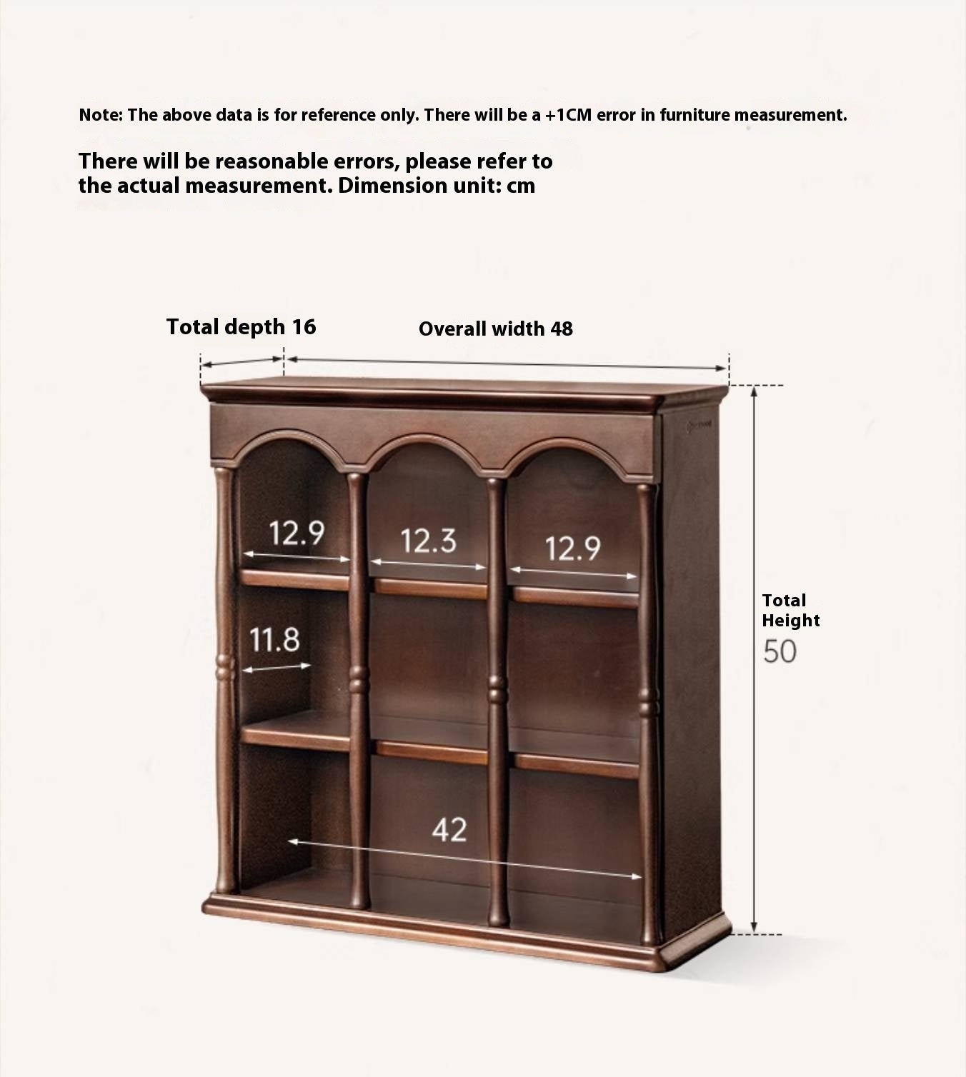 Poplar Solid Wood American Retro Side Cabinet