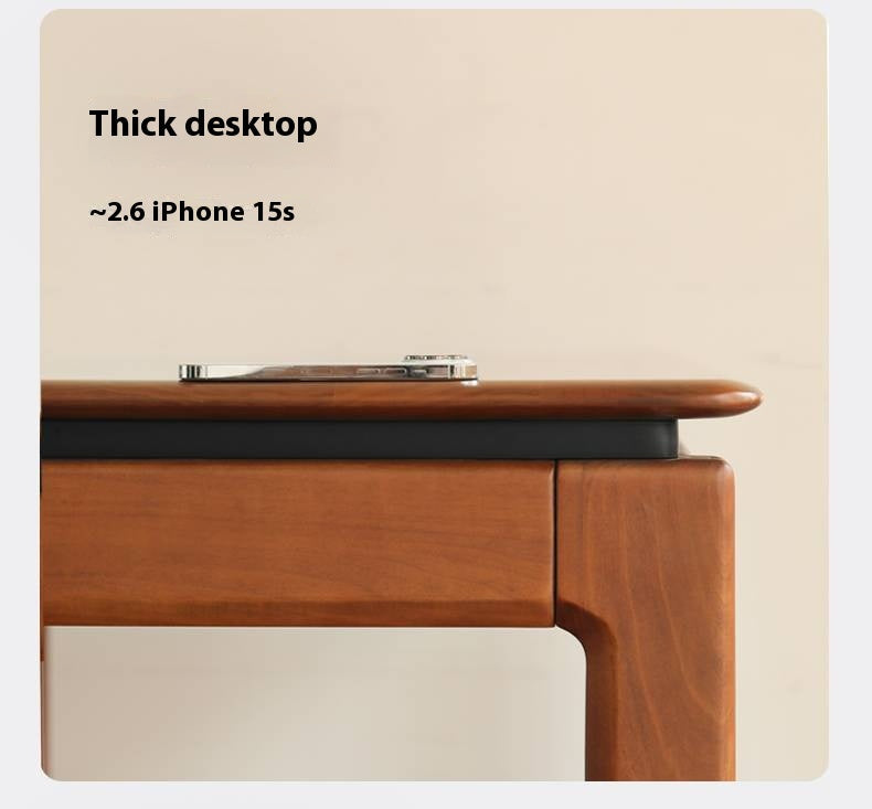 Poplar Solid Wood Antique Style Rectangular with Pull-out Workbench Office Desk