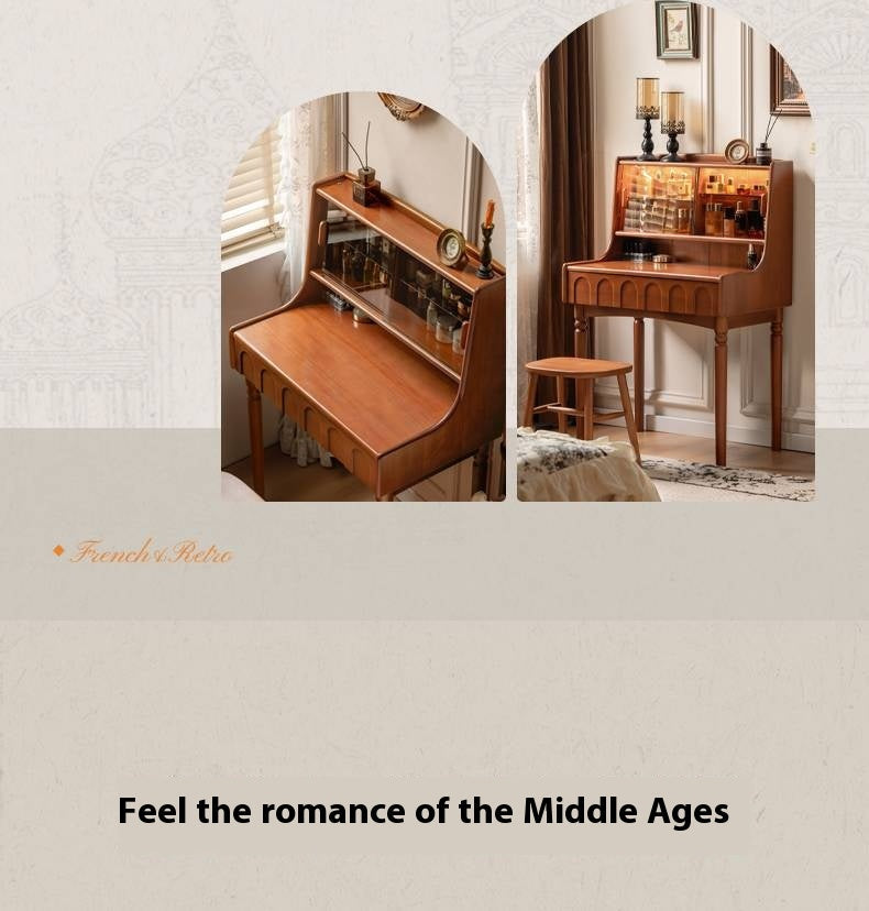 Poplar Solid Wood Multifunctional Makeup Table